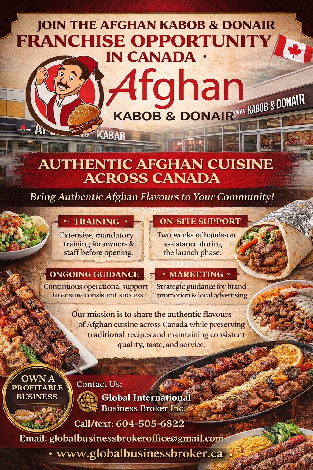 Afghan Kabob & Donair Franchise Opportunity in Canada